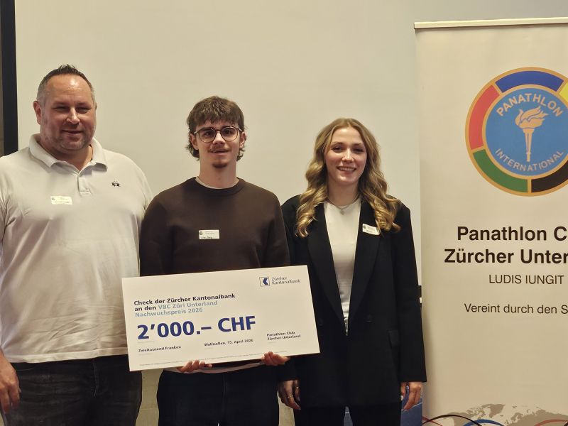 Dominik Moroder (VBC Nachwuchs Herren), Julian Maag (VBC Nachwuchs Damen), Lena Schär (VBC Marketing), v.l.n.r.  